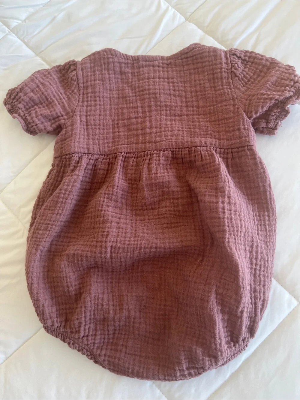 Carter's Mauve Pink Textured Short Sleeve One-Piece